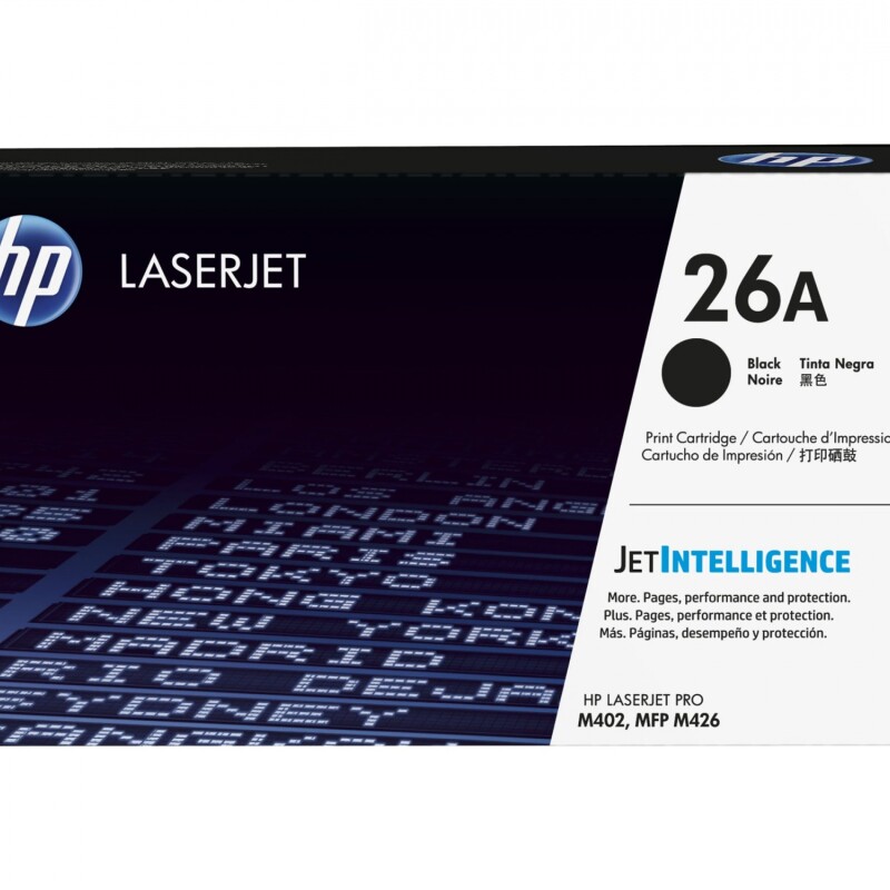 HP 26A - Negro - original - LaserJet - cartucho de tóner (CF226A) - para LaserJet Pro M402, MFP M426 HP 26A - Negro - original - LaserJet - cartucho de tóner (CF226A) - para LaserJet Pro M402, MFP M426