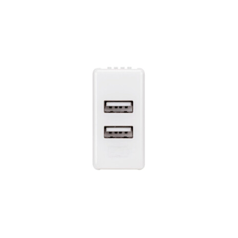 Módulo cargador p/2 USB 2,1A blanco GEWISS GC0361