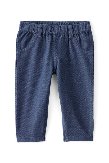 Pantalón de algodón, efecto denim Sin color