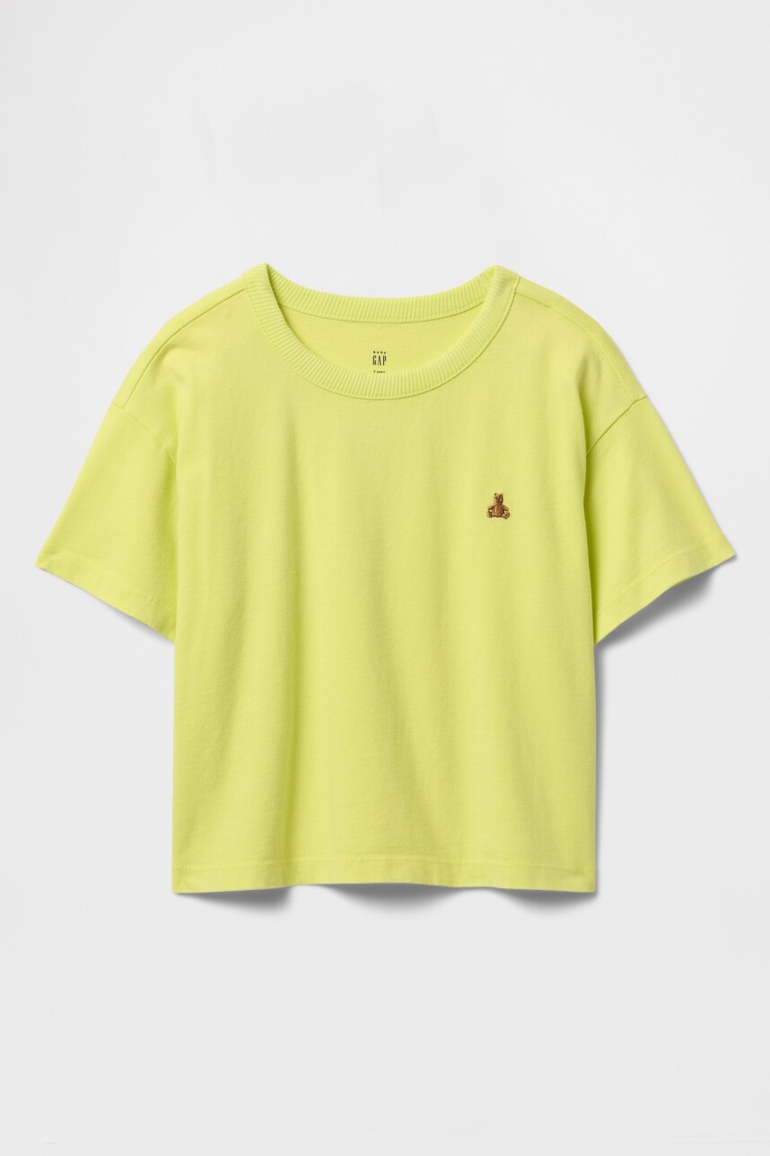 Remera Washed Toddler Niño Limon