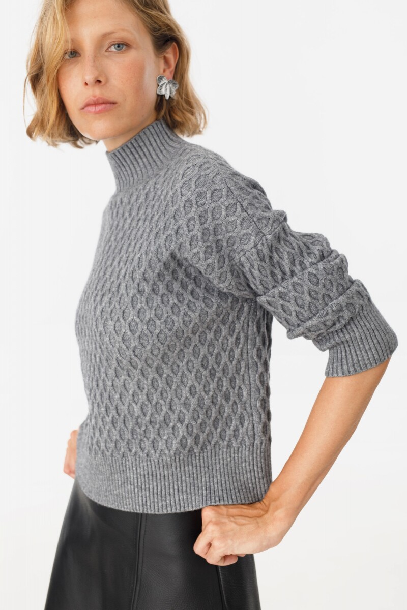 Sweater Panal Gris