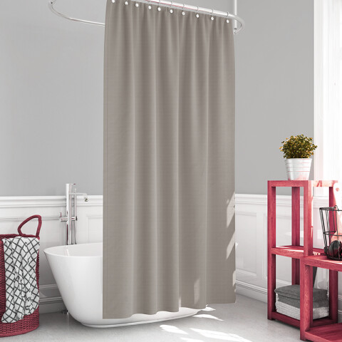 Cortina de Baño Home Class Dobby con Argollas 180 x 180 cm BEIGE