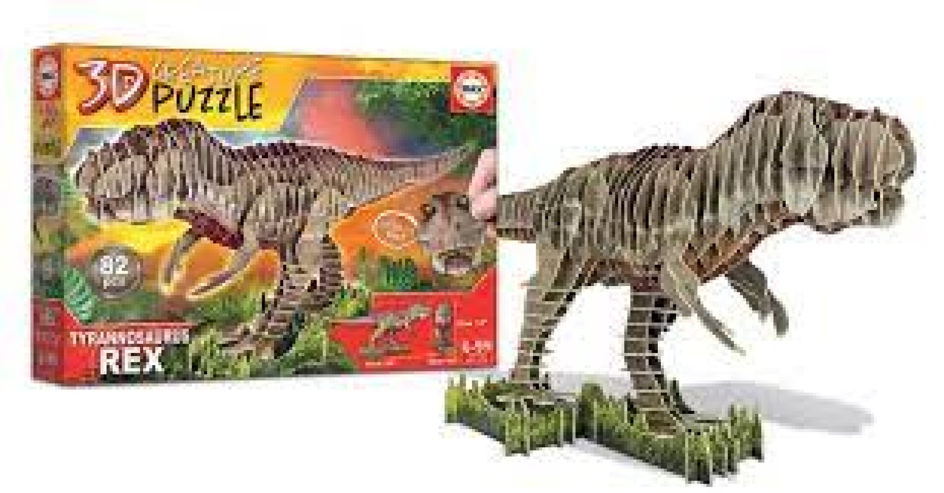 Juego De Mesa Puzzle 3d Educa Dinosaurio T-rex 82pc 