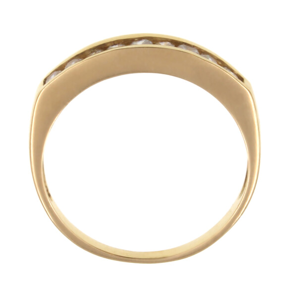 Anillo medio sin fin Chana chico en oro amarillo 18k con circonias Anillo medio sin fin Chana chico en oro amarillo 18k con circonias