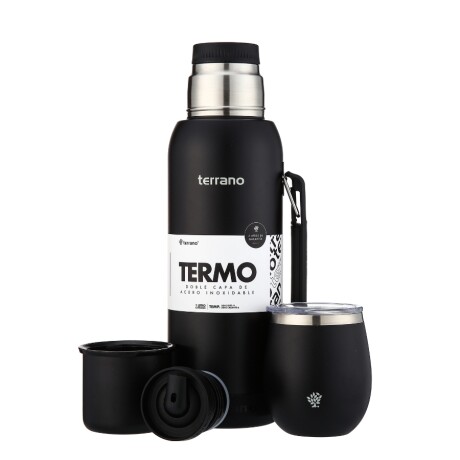 Kit termo 1LT base silicona + mate con tapa negro 001