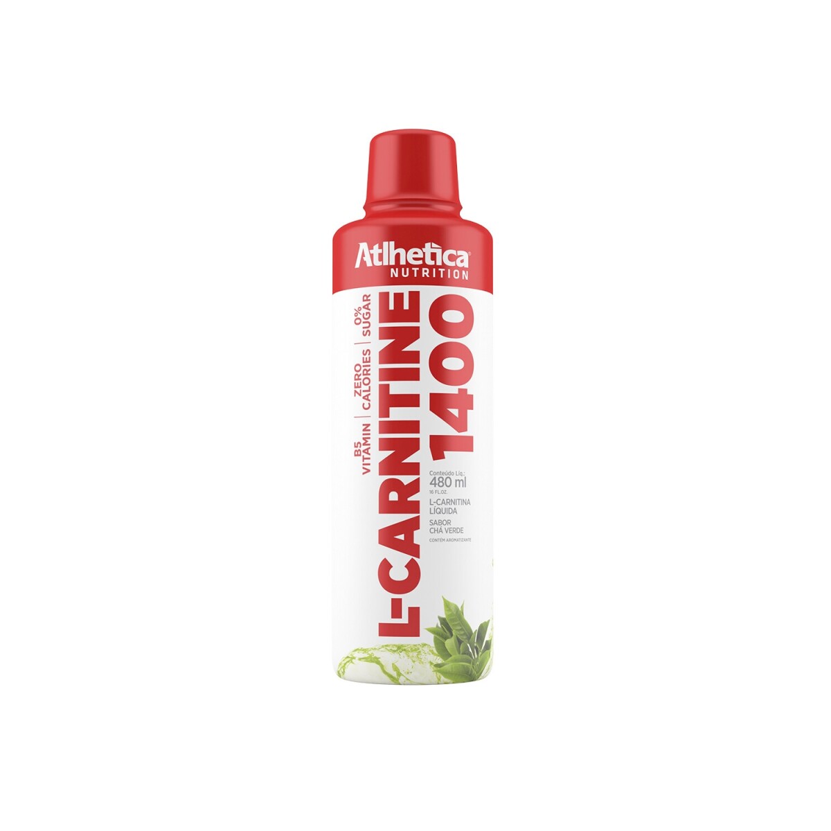 Suplemento Atlhetica Nutrition L-Carnitine 1400 líquida de 480ml - Sabor té verde 