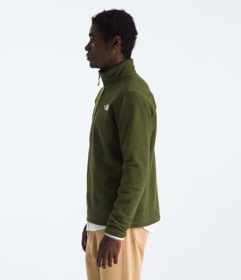 Buzo Polar Textured cierre de 1/4 hombre Woodland Green Heather