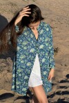 Camisa Cala Block Print Azul