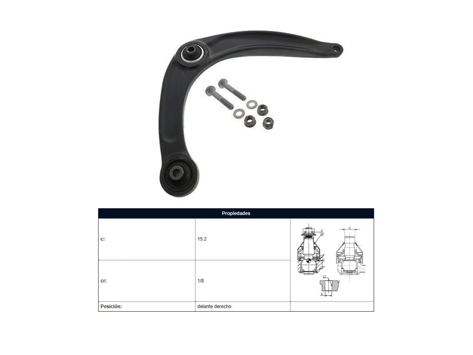 Brazo De Suspension Citroen C4 Peug 308 Sw/308/5008/3008 10-25 Der 