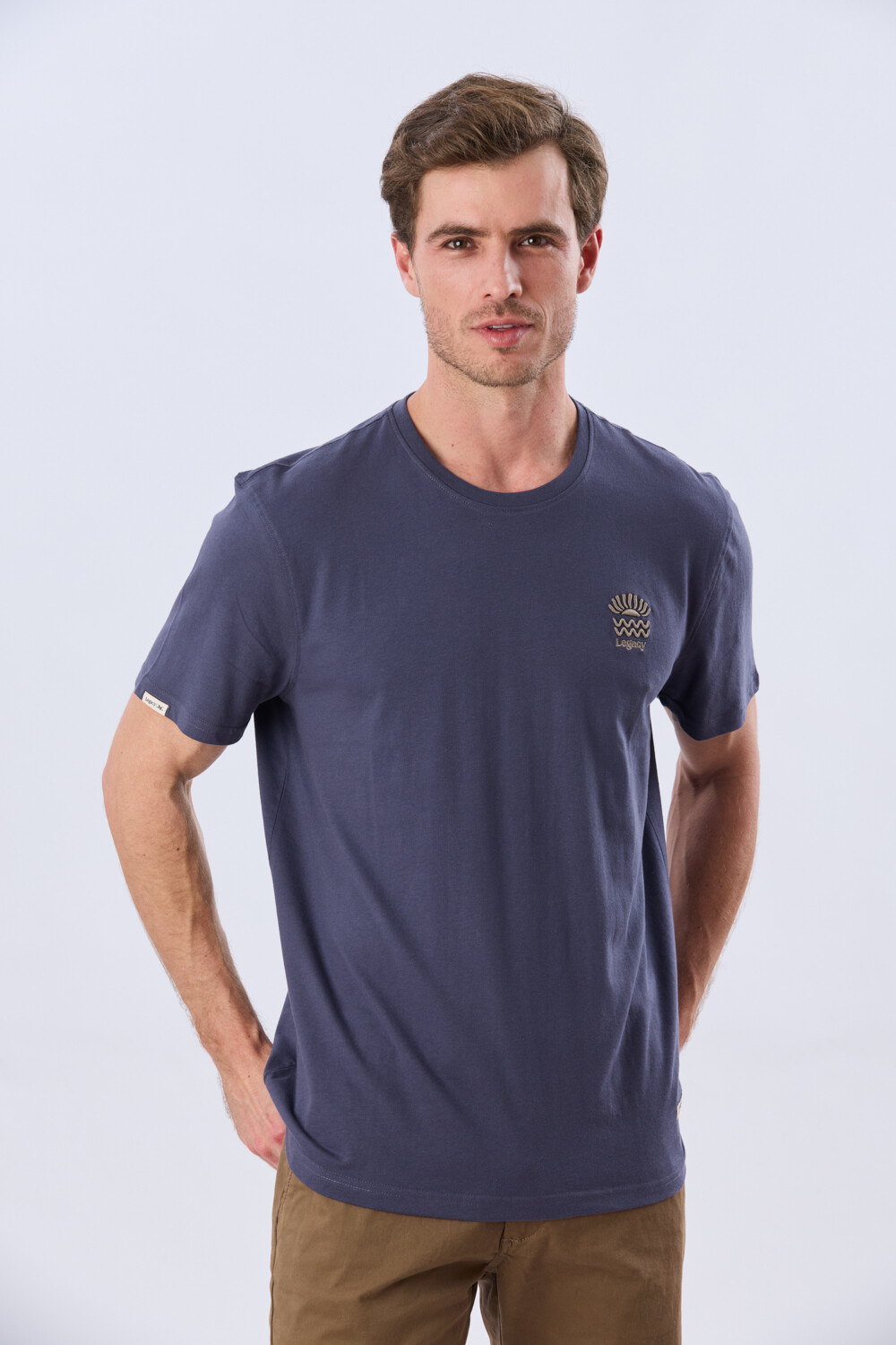 REMERA ESTAMPADA DE ALGODÓN Azul