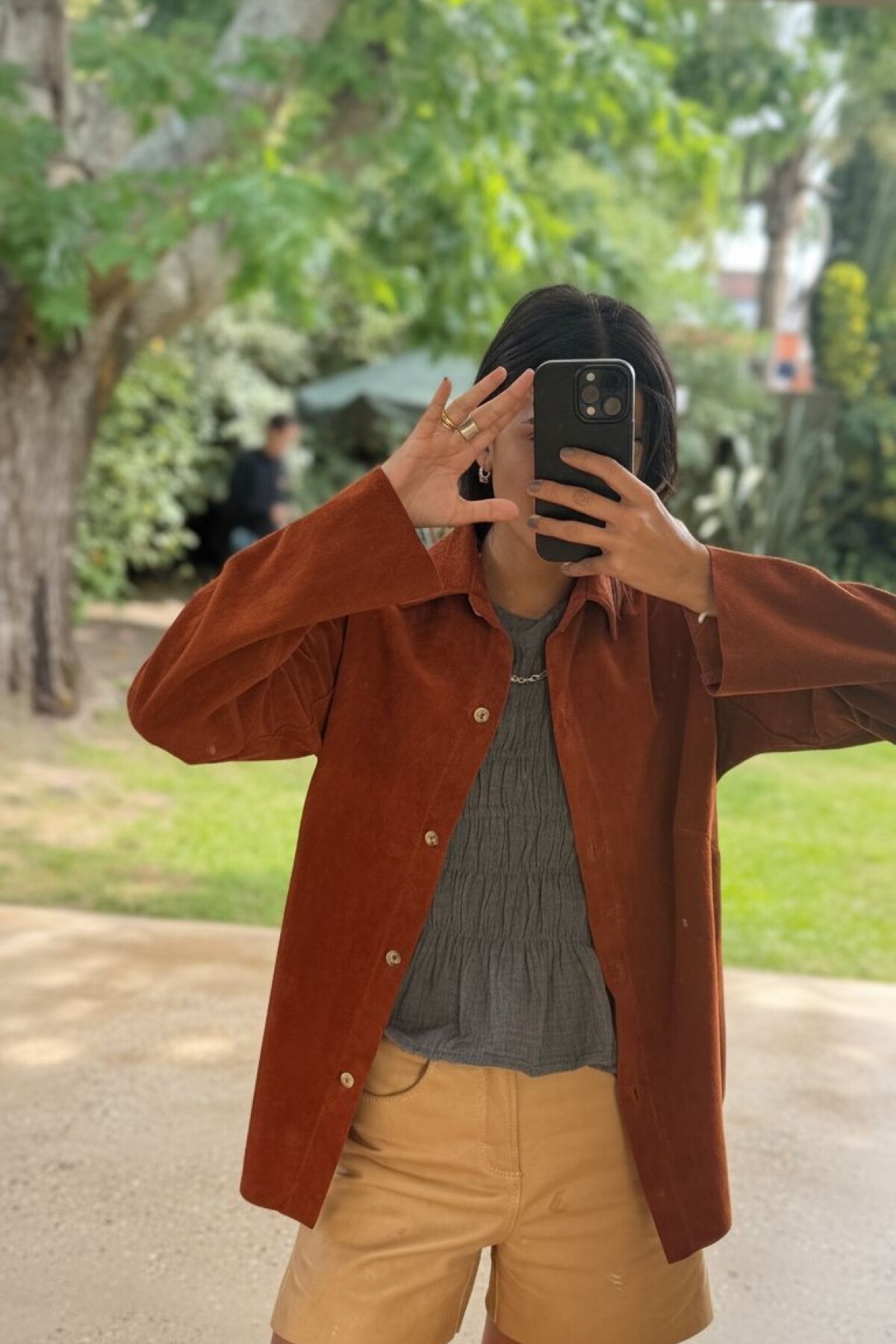 Leather Vila Shirt Gamuza Habano