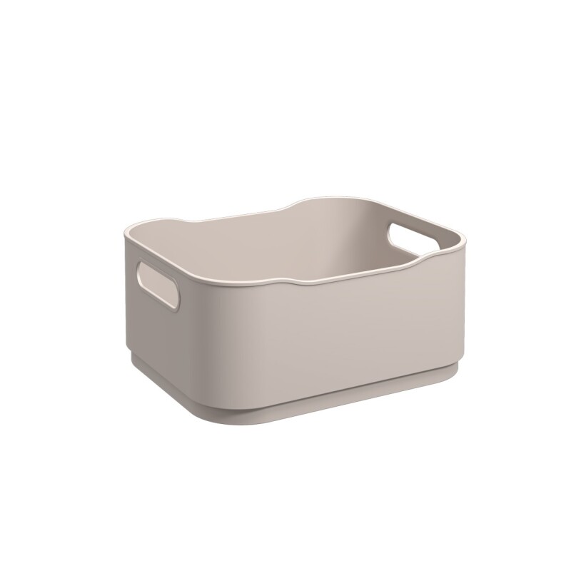 Canasto Plástico Rectangular Coza Gris Claro 18,5 x 15 x 8 cm CANASTO PLASTICO RECT 18.5X15X8CM COZA LIGHT GRAY
