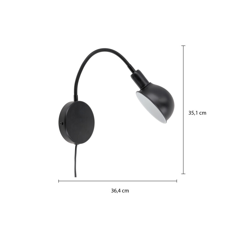 BENSON DE PARED Luminaria para Pared Benson Negra