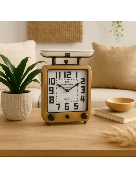 RELOJ DE MESA HIERRO 22X20X29CM PARIS UNION HOTEL RELOJ DE MESA HIERRO 22X20X29CM PARIS UNION HOTEL