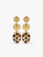 Pendientes Maxi Con Forma Ovalada Largos dorado