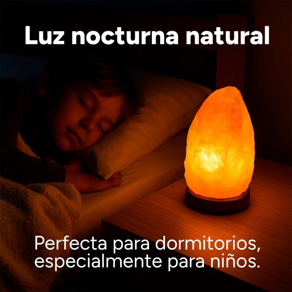 Lámpara Sal De Himalaya 2-3kg Con Interruptor + Base Madera® Lámpara Sal De Himalaya 2-3kg Con Interruptor + Base Madera®