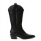 Botas de Mujer Miss Carol EDNA tejana con diseño en la caña Negro