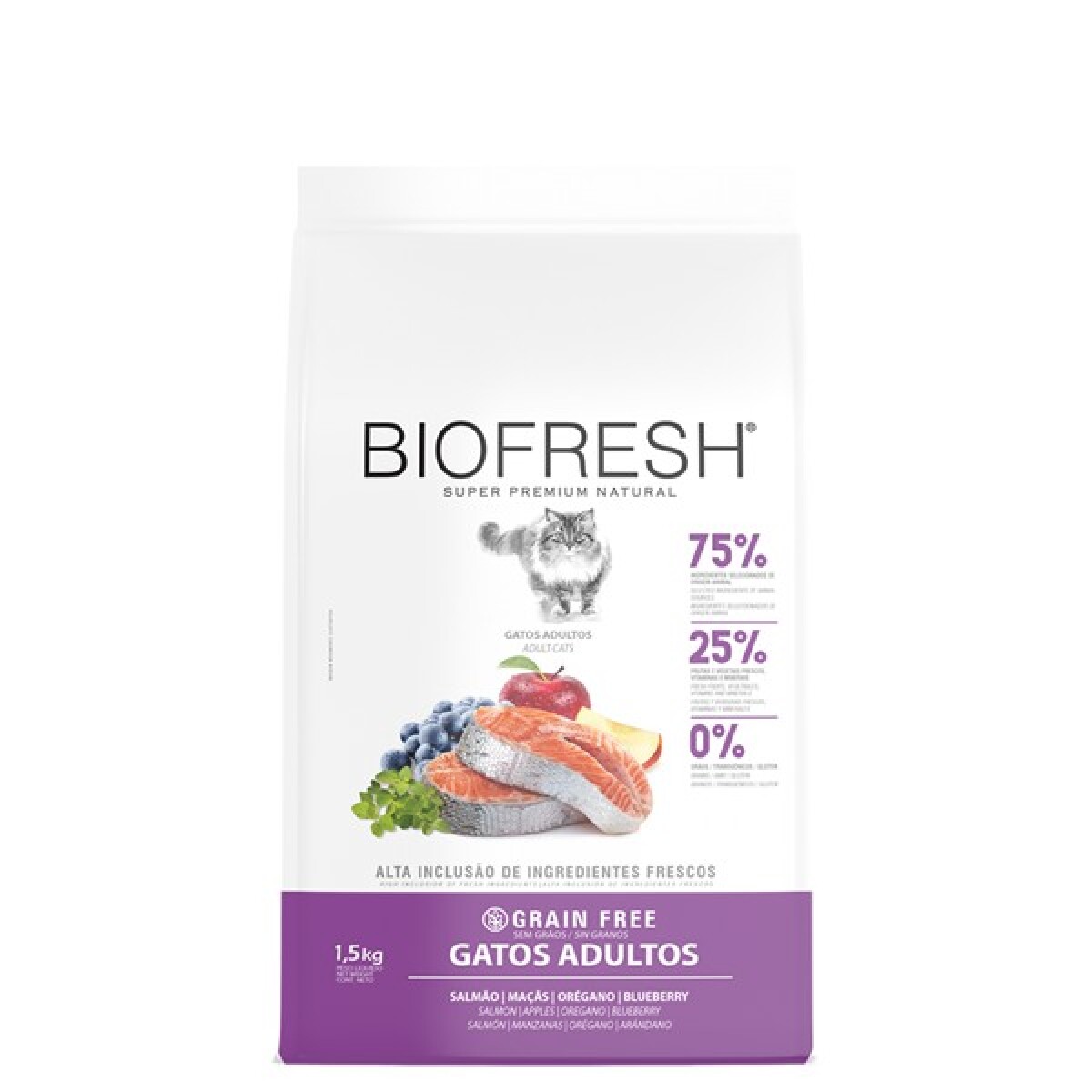 ALIMENTO GATOS BIOFRESH ADULTO SALMÓN 1,5KG 