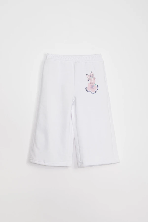 Pantalón deportivo ancho Estampa Crudo