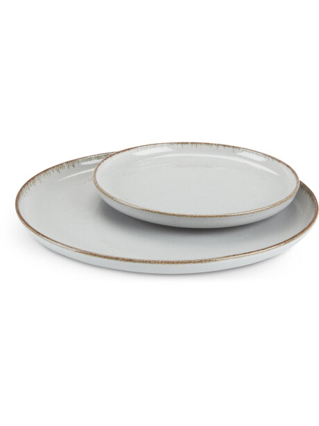 Plato FERDUS Ø19cm porcelana gris Plato FERDUS Ø19cm porcelana gris