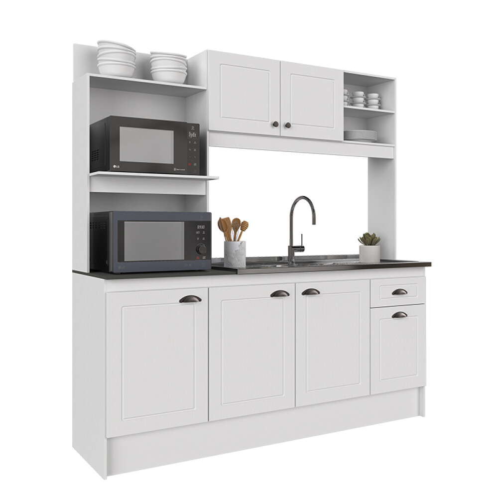 MUEBLE DE COCINA KIT LÍNEA AMERICANA 6 PUERTAS 1 CAJÓN MUEBLE DE COCINA KIT LÍNEA AMERICANA 6 PUERTAS 1 CAJÓN