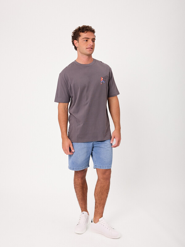 T-SHIRT CARLITOS RUSTY Gris Oscuro