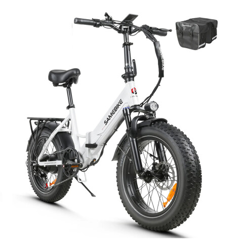 Bicicleta Eléctrica Samebike 20 Plegable 750w BLANCO