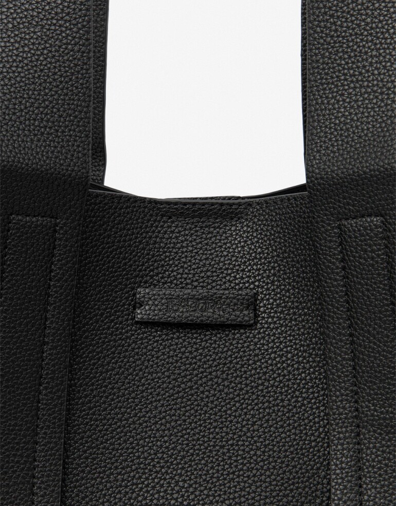 Shopper Basicos Shopper De Hombro Negro - Negro