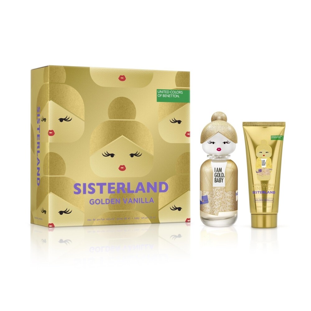 Benetton Estuche de Regalo Sisterland Golden Vanilla Eau de Parfum 80ml + Body Lotion 75ml - Femenino