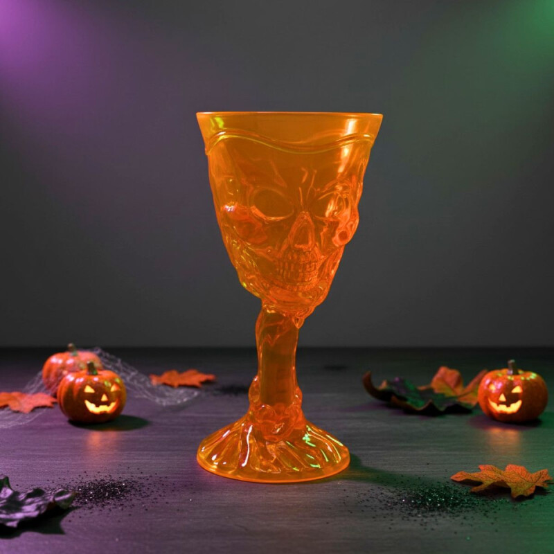 Copa de Plastico Rigido Halloween Naranja