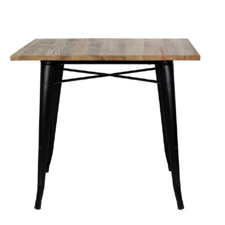 MESA TOLIX CUADRADA 70X70 Mesa De Comedor Cuadrada Tolix 70CM Negra