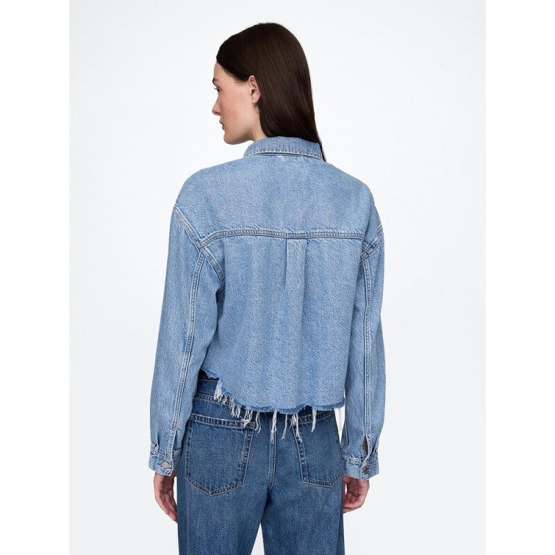 LT WASH DNM CROP JKT LIGHT WASH