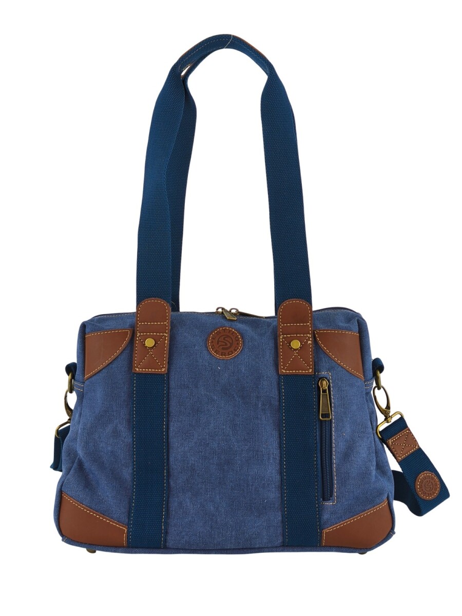 Bolso cartera de lona - Azul 