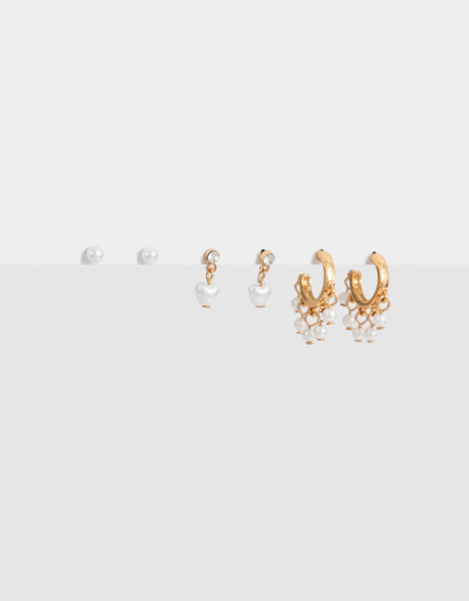 Aros Sets Bañada en Oro Set De Aros Bañados En Oro - Dorado