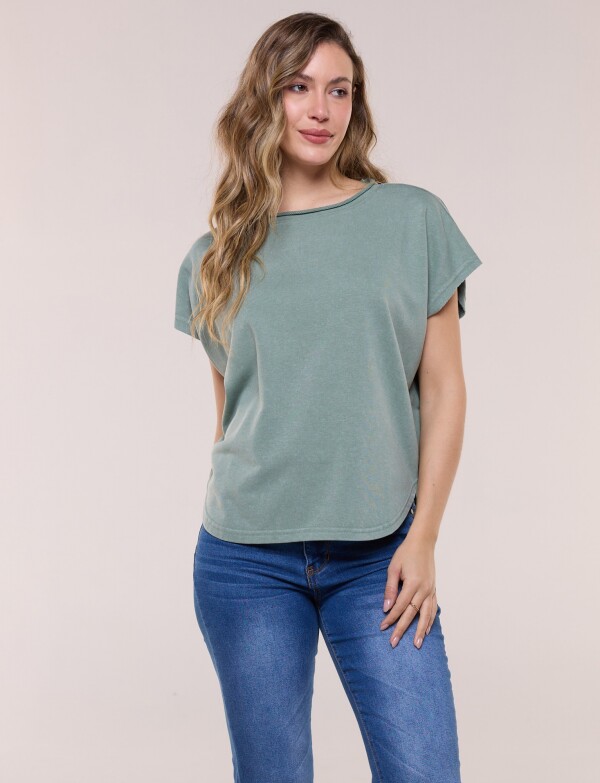 Remera De Algodón Dolman VERDE