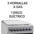 Cocina Combinada Punktal Pk-1050etk 3h 1d COCINA PUNKTAL COMBINADA 3H+1DISC PK1050