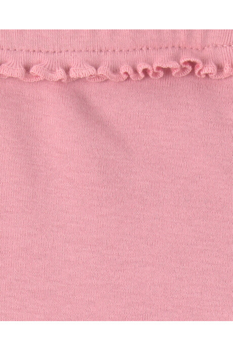 Pack dos pantalones de algodón, con volado, rosados Sin color