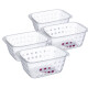 Set x4 Cesto pequeño 1,4 lts TRANSPARENTE