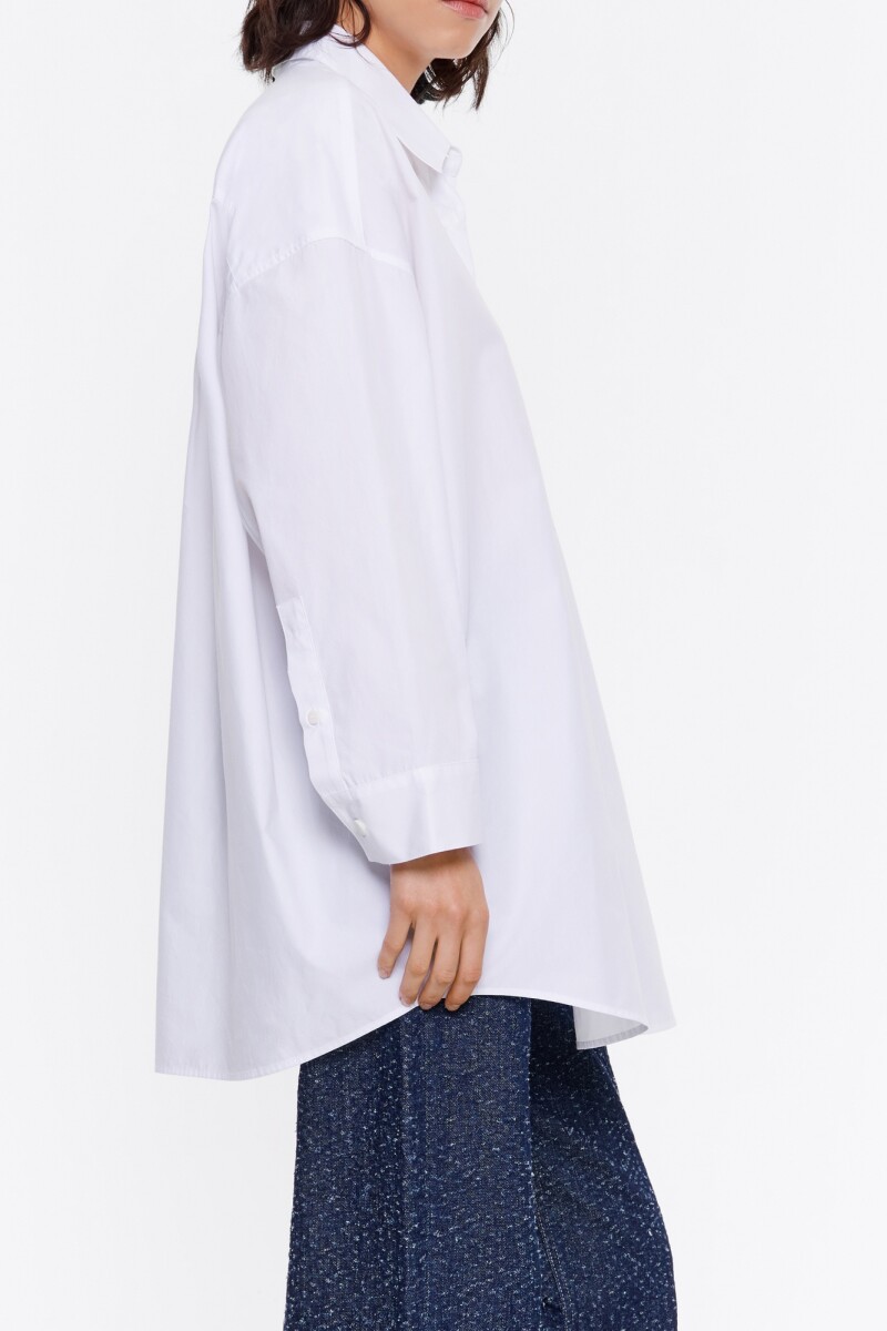 CAMISA LARGA ALGODÓN Blanco