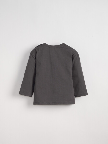 Remera estampa Gris Oscuro