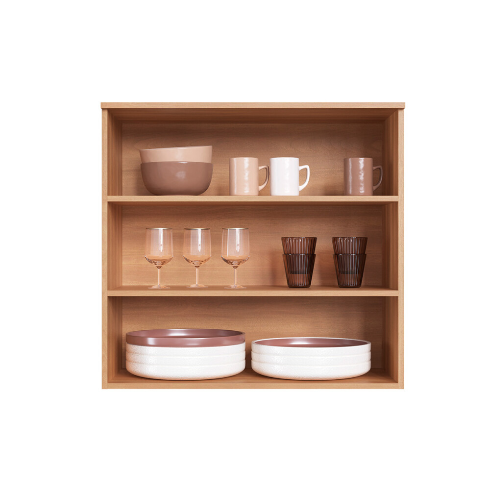 Módulo aéreo ALICE 2 puertas ripadas, color Freijó 0,80 m Módulo Aéreo Alice 2 Puertas Ripadas, Color Freijó 0,80 M