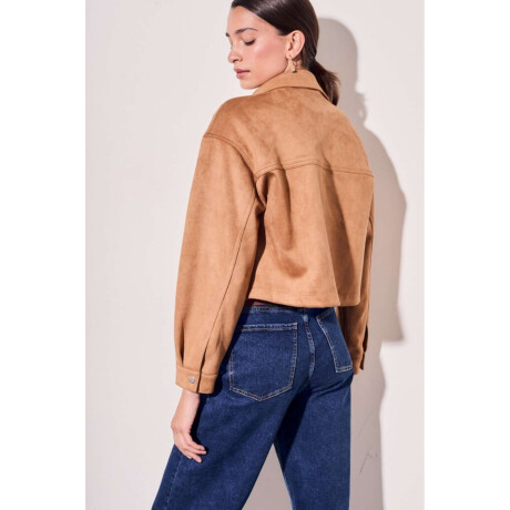 Campera Gamuza Cuero Vegano Whisky