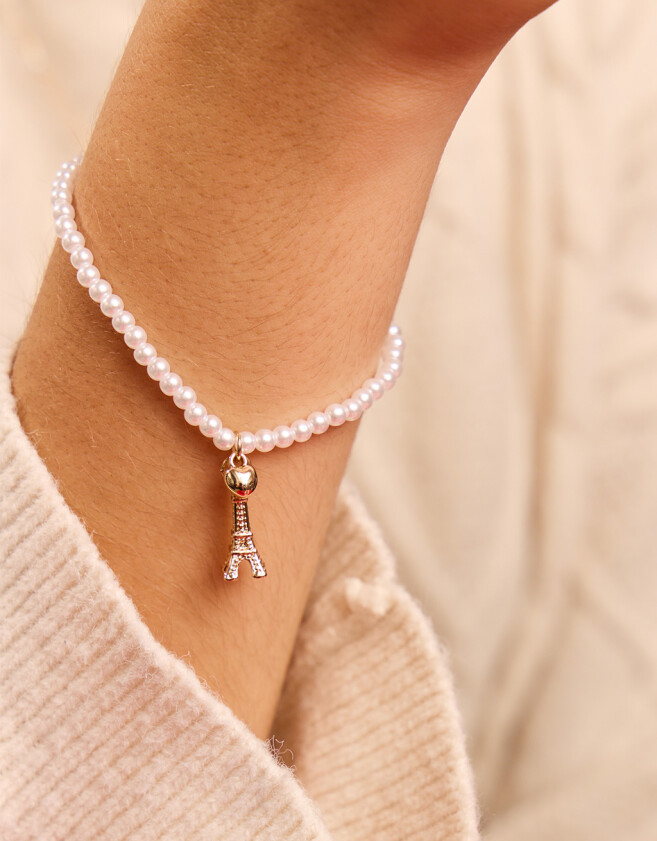 Pulseras Flexibles Con perlas Pulsera Flexible Con Perlas - Dorado