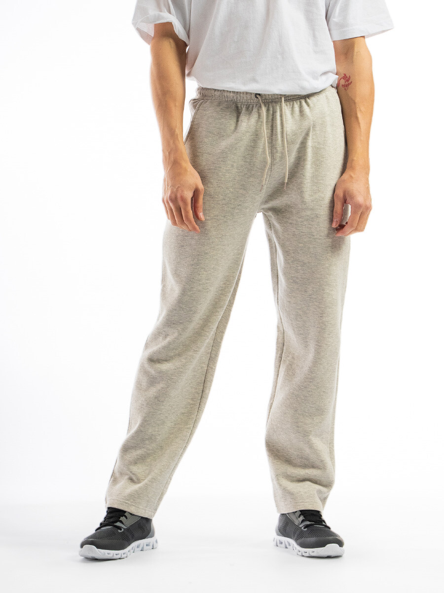 Pantalón Felpa Clásico - Gris Claro Melange 