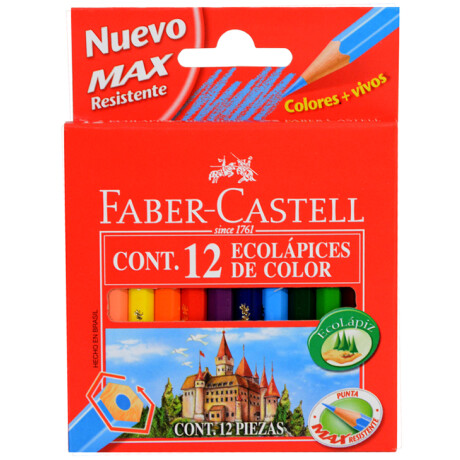 LAPICES DE COLORES FABER-CASTELL CORTOS X 12 LAPICES DE COLORES FABER-CASTELL CORTOS X 12