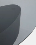 Mesa de centro Olir de vidrio templado y acero negro 140 x 80 cm
