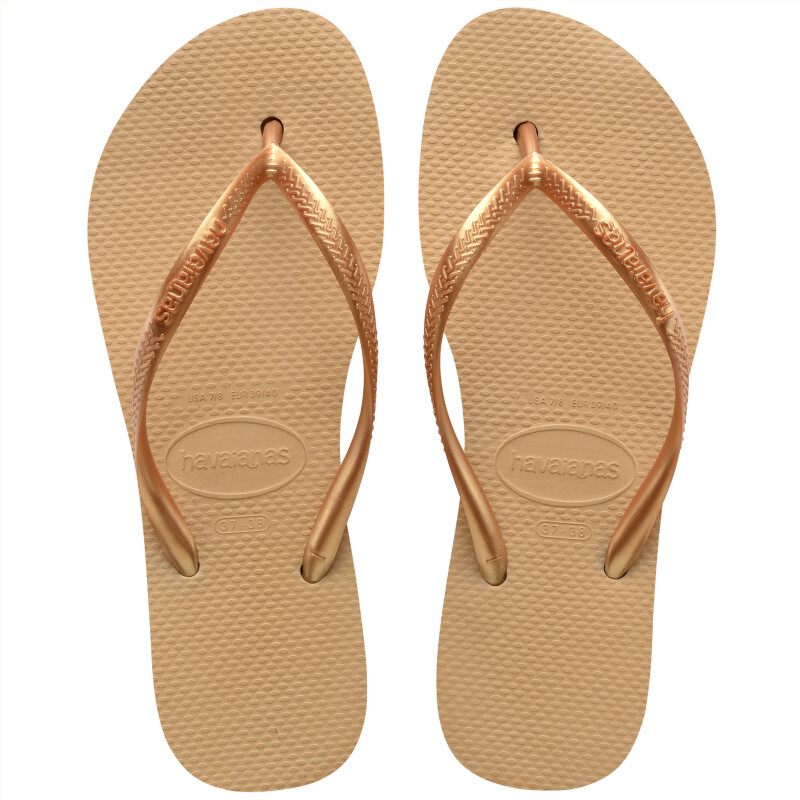 Ojotas de Mujer Havaianas Slim Dorado