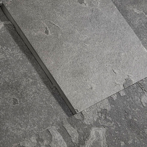 PIEDRA ARDOSIA NATURAL NEGRA PARA PARED CON RELIEVE Y DESNIVEL 30X30 000