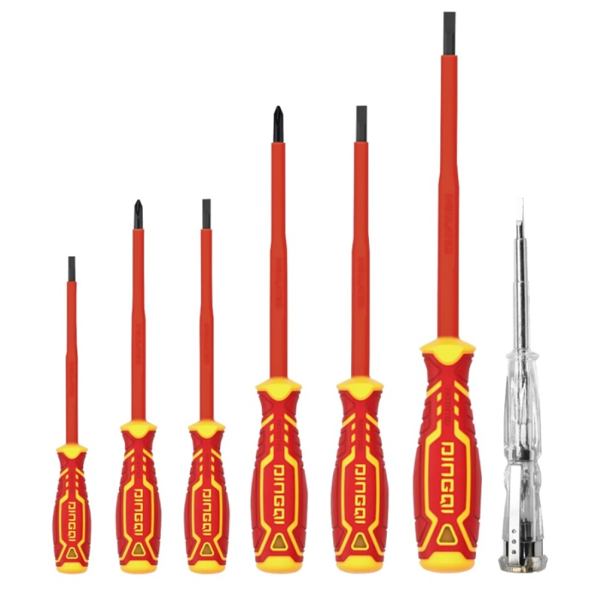 DINGQI JUEGO DESTORNILLADORES AISLACIÓN VDE 1000V 6 PCS + B 