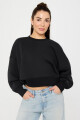 Polera Year Round Terry Crew Neck Sweatshirt Mujer Black